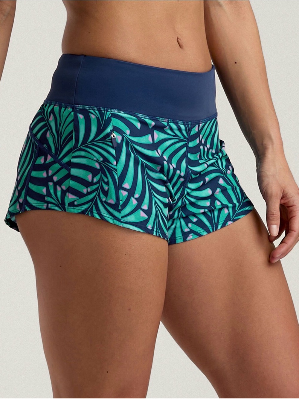 Title Nine Wahine Swim Shorts - Tulum Blueberry Print Small